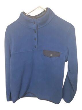 Blue Women's Funnel Neck Pullover Sweater